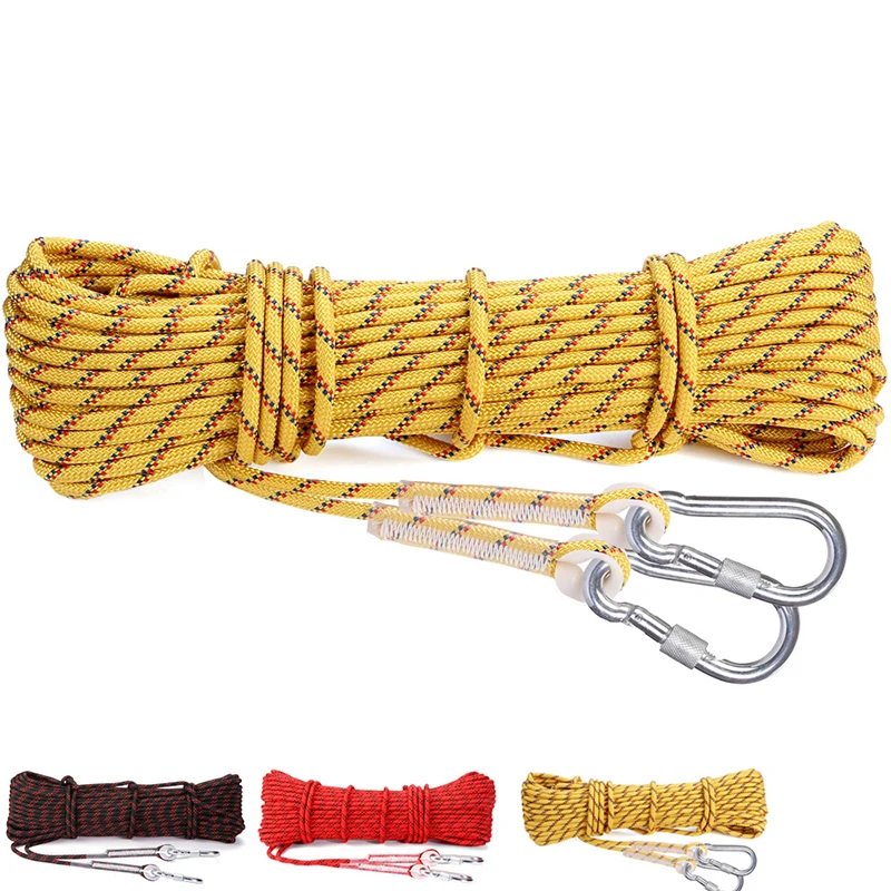 10M Paracord Rock Climbing Rope Outdoor Hiking Auxiliary Safety Nylon