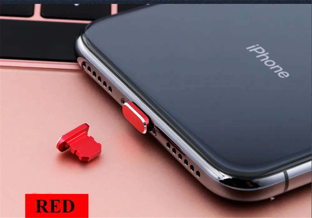 Модная заглушка для зарядного устройства металлическая защита от пыли Iphone 5 5s 6 6s 7