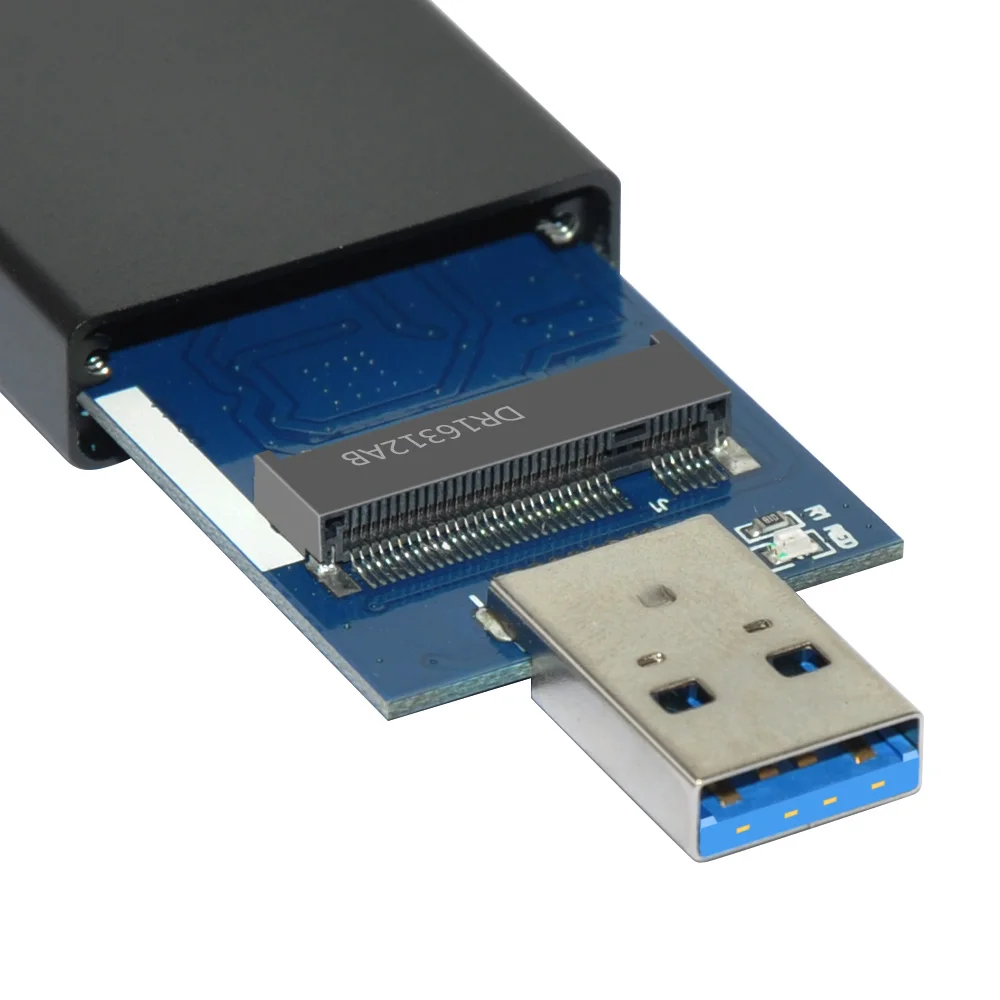 SSD чехол USB 3,0 на SATA 2280 M.2 NGFF SSD портативный корпус со встроенным контроллером ASM1153E и USB разъемом