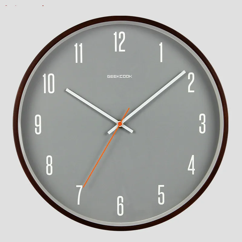 Wall Clock Battery Operated Non Ticking Home Decoration