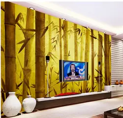 Пользовательские 3D фото обои ретро бамбук пейзаж ТВ фон дома обои современный 3D украшения