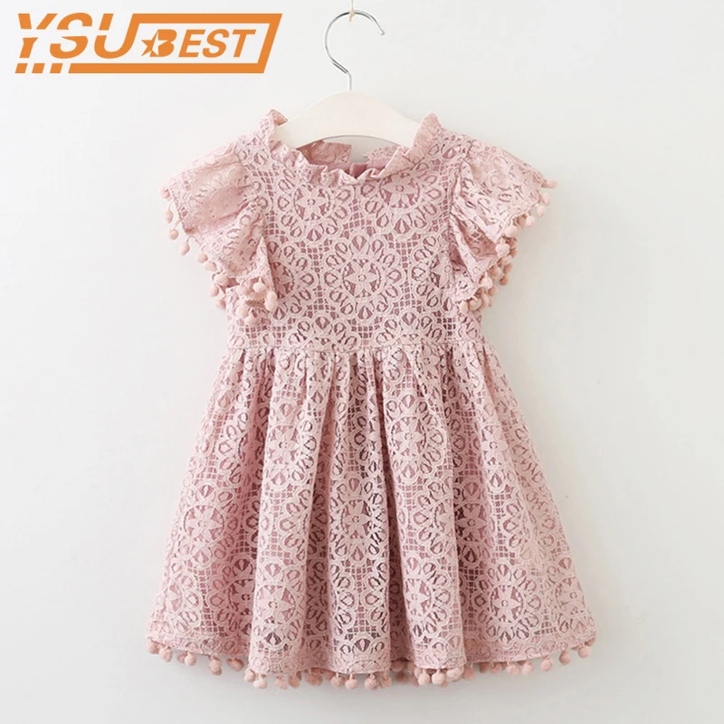 

2019 Baby Girls Dress Summer Baby Toddler Girl Lace Dress Princess Kids Birthday Party Dress Girls Clothes Girl Children Clothes