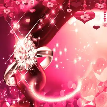

diamond ring pink sparkly flower heart bokeh Background Vinyl cloth High quality Computer print wall backdrop