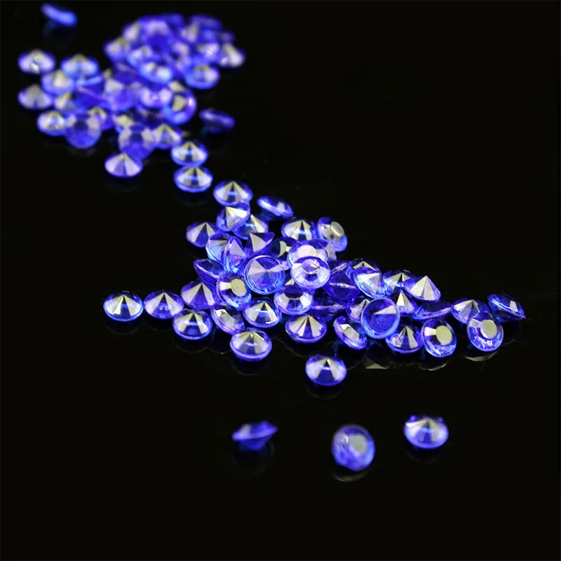 1000 шт./упак. алмаз свадебный стол посыпать Цветы Акриловые Кристаллы Конфетти декорация драгоценные камни 8 мм/прозрачный - Цвет: royal blue