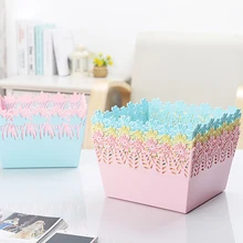 Многоцветная пластиковая Фруктовая тарелка поднос для закусок корзина для хранения конфет полый кружевной Настольный органайзер для косметики домашняя коробка для хранения