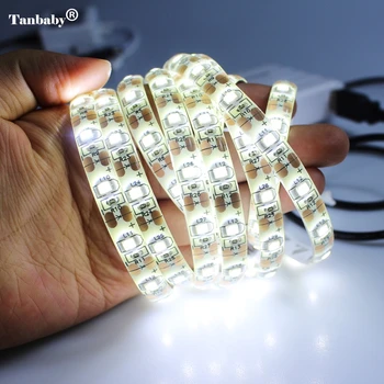 

50CM 1M 2M 3M 4M 5M USB LED Strip Light DC 5V 3528 SMD IP65 Waterproof RGB Flexible tape ribbon TV Background Lighting