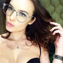 Женские очки оправа для очков мужская оправа винтажные круглые прозрачные линзы очки Оптическая оправа для очков