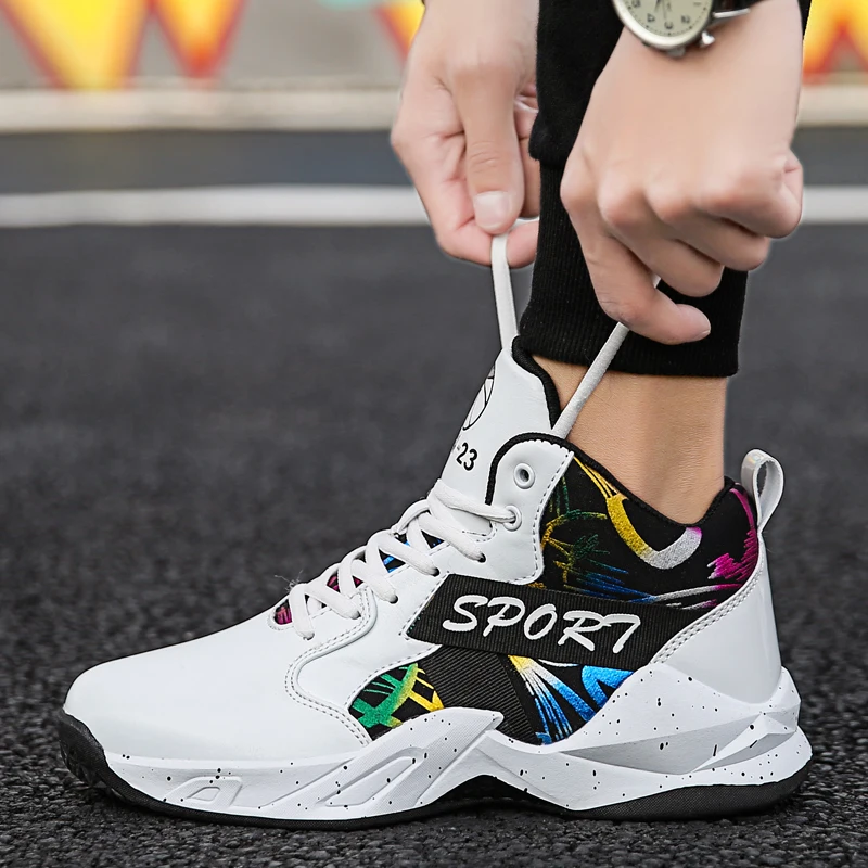 

Air Cushion Men Jordan Basketball Shoes Light Breathable Anti-slip Sneakers Trainers Cushioning Ankle Boots Outdoor Sports Shoes
