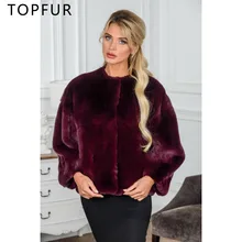 TOPFUR New Style Winter Natural Fur Coat Fashion Women Luxury Rex Rabbit Warm Coat Wind Red Color Short Fur Jacket Fashion 2018 rex rabbit fur coat girl fur coat wine red natural rabbit fur jacket girl jacket children s wear casual warm clothing