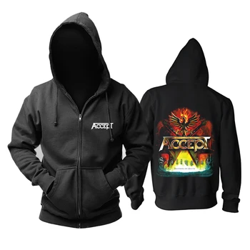 

Bloodhoof ACCEPT BAND heavy metal NEW BLACK palace mens hoodies Asian Size