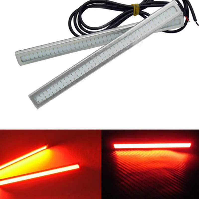 2pcs pack New Red COB Car LED Lights 12V For DRL Fog Driving Lamp Waterproof Brake