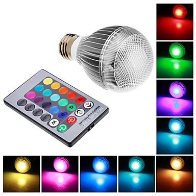 

Changement de 12W E27 16 Couleur Ampoule RGB LED Lampe 85-265V + Telecommande IR