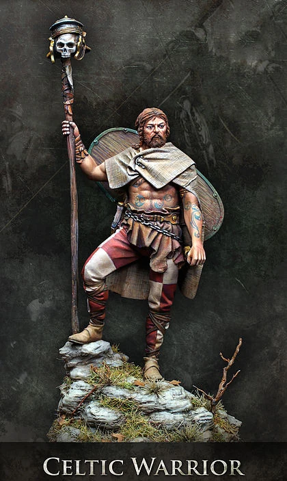 

Scale Models 1/24 75mm ancient Warrior 75mm figure uncolor WWII Resin Model Free Shipping