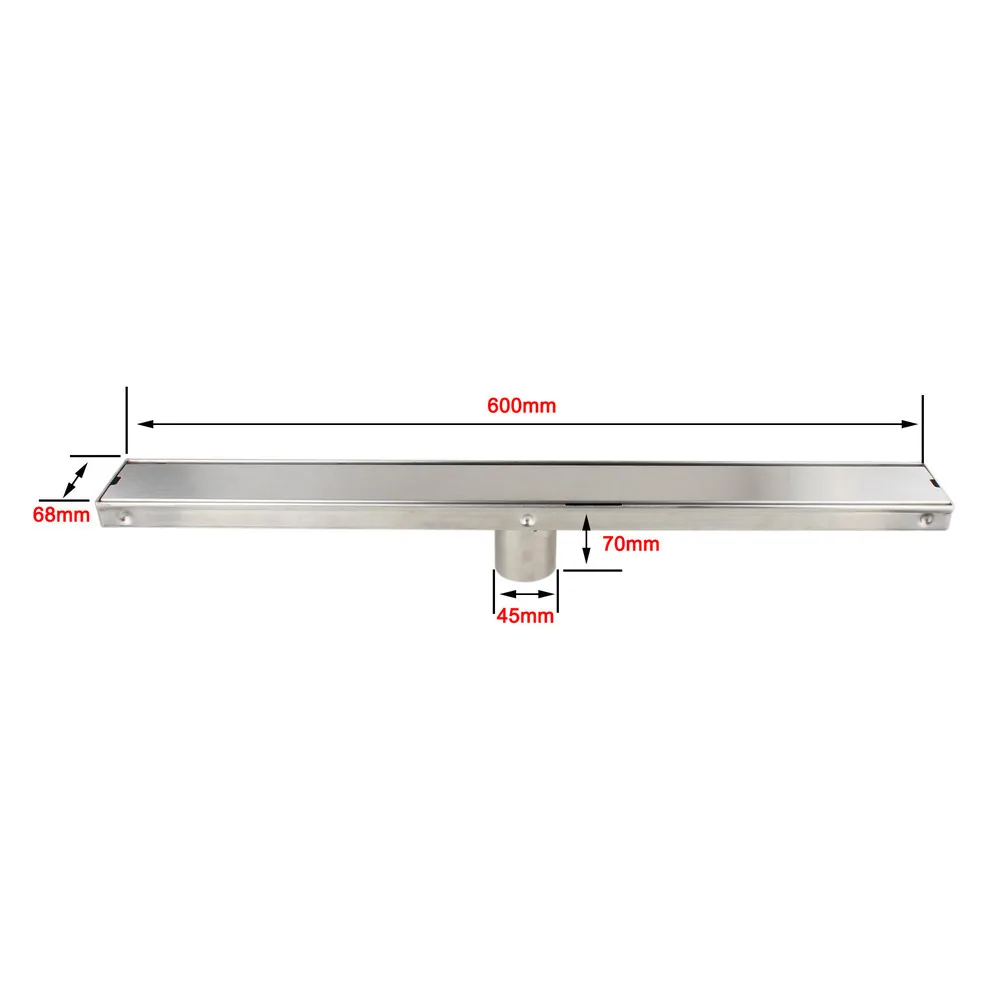 AODEYI вставленный 60 см SUS 304 лист из нержавеющей стали прямой напольный душевой водоотводный Сток большой поток душевой Канал Слива