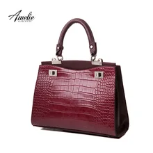 AMELIE GALANTI женская кожаная сумочка, роскошная женская сумка, дизайнерская специальная ткань, искусственная кожа, женская модная повседневная сумка, жесткий портфель из крокодиловой кожи