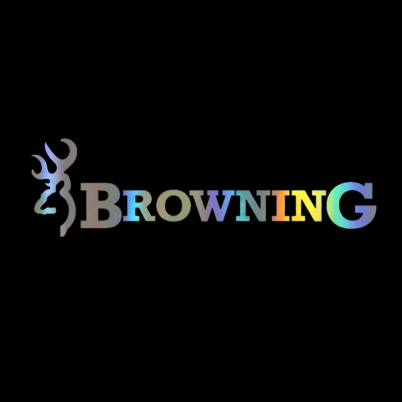Browning Hunt Deer Buck Chasse Автомобильная Наклейка виниловая Черная/Серебристая/Лазерная 22