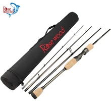 Rosewood journey 6604 viagem vara de pesca 1.98m fibra de carbono spin casting haste de viagem 4 seções de potência média vara isca de pesca