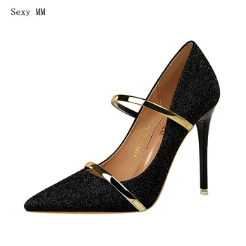 

Summer High Heels Women Pumps Stiletto Thin High Heel Shoes D'Orsay Woman Party Wedding Shoes Kitten Heels Plus Size 34 - 40