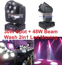 Sale 2016 Mini 30W LED Spot + 48W RGBW LED Beam Wash Moving Head Light USA Luminums 30W DJ Disco DMX Professional Stage Lights