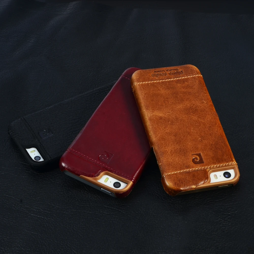 imágenes para Pierre Cardin Cuero Genuino de Moda de Lujo Caja Del Teléfono Celular Para el iphone SE 5 5G 5S Contraportada de La Vendimia imágenes para Pierre Cardin Cuero Genuino de Moda de Lujo Caja Del Teléfono Celular Para el iphone SE 5 5G 5S Contraportada de La Vendimia