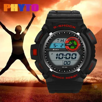 

Fashion High-End Multi-Function 30M Sports Waterproof sport watch Electronic digital Watch gifts Men's wrist luminous watch for