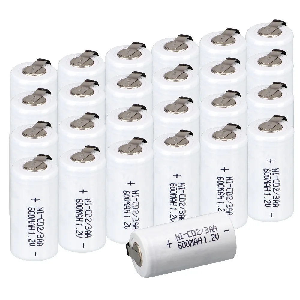 2 ~ 16 шт Anmas Power 1 V 600mAh Ni CD 2/3 AA ni cd аккумуляторная батарея белые