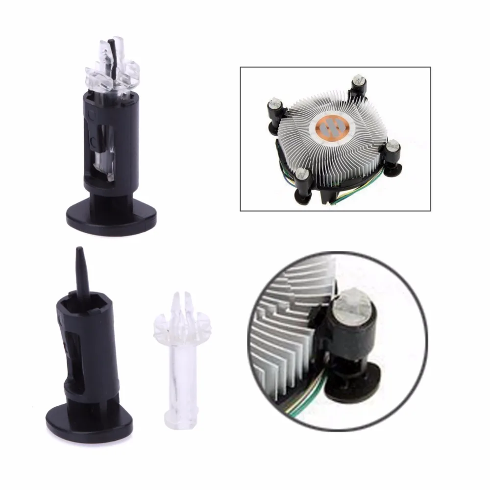 

16pcs Mount Pin For Intel Cooling Fan Socket LGA 775 Rotate Lock CPU Screws for PC CPU Intel 775 1155 1156 Fan Screw Fixer