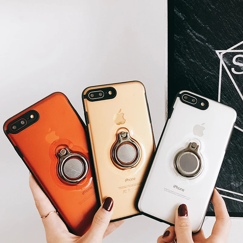 

Luxury Transparent Glitter Case For Samsung S9 Plus Note 8 9 Ring Stand Holder For iPhone 5 5S SE 6 6S 7 8 Plus X XS MAX XRCover