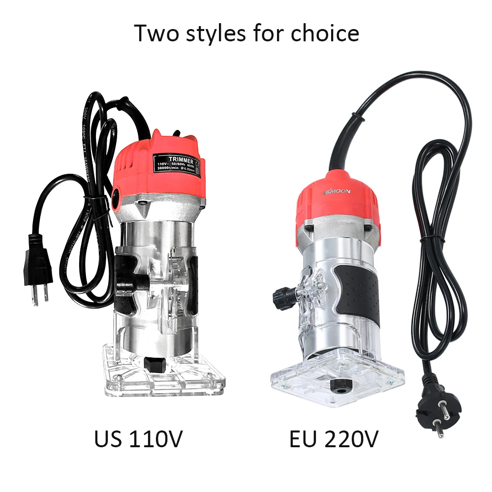 Recortadora eléctrica de 220 V 800 W recortadora de bordes laminados de mano enrutador de madera - 6