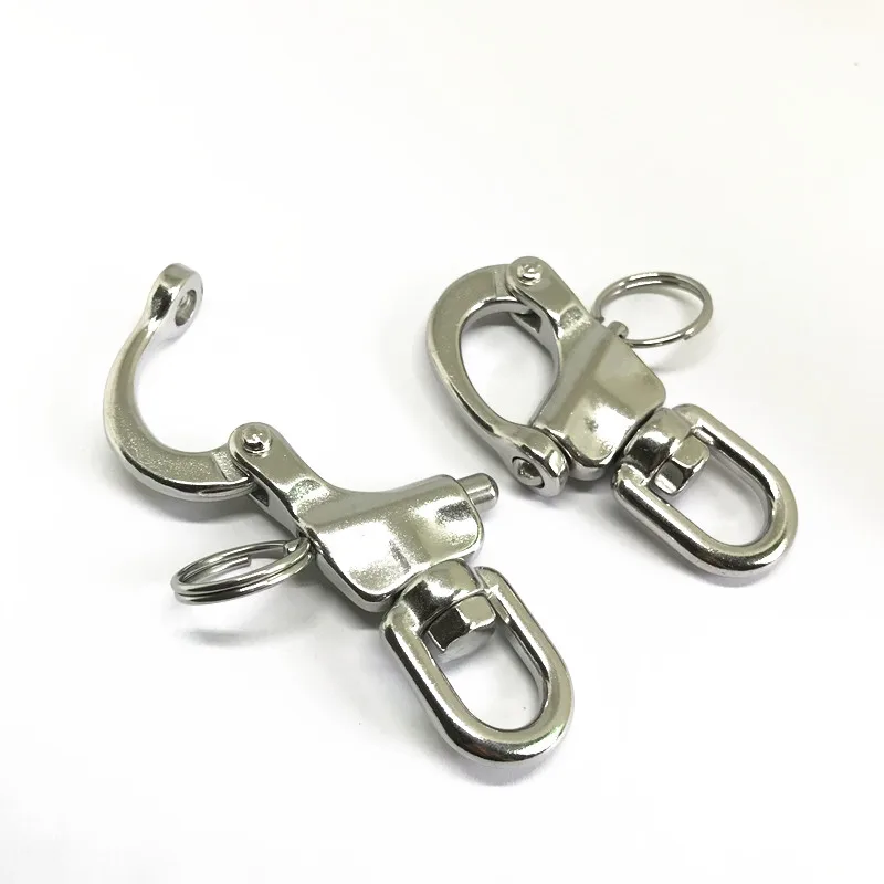 70mm Bail Rigging Sailboat Swivel Snap Shackles 316 Stainless Steel Swivel Shackles (5)