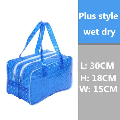 Пляжные Сумки для бассейна, сумка для спортзала, водонепроницаемые сумки, прозрачный EVA Желейный органайзер, сумка для плавания, для мытья полоскания, для хранения, XA483WA - Цвет: Plus Blue