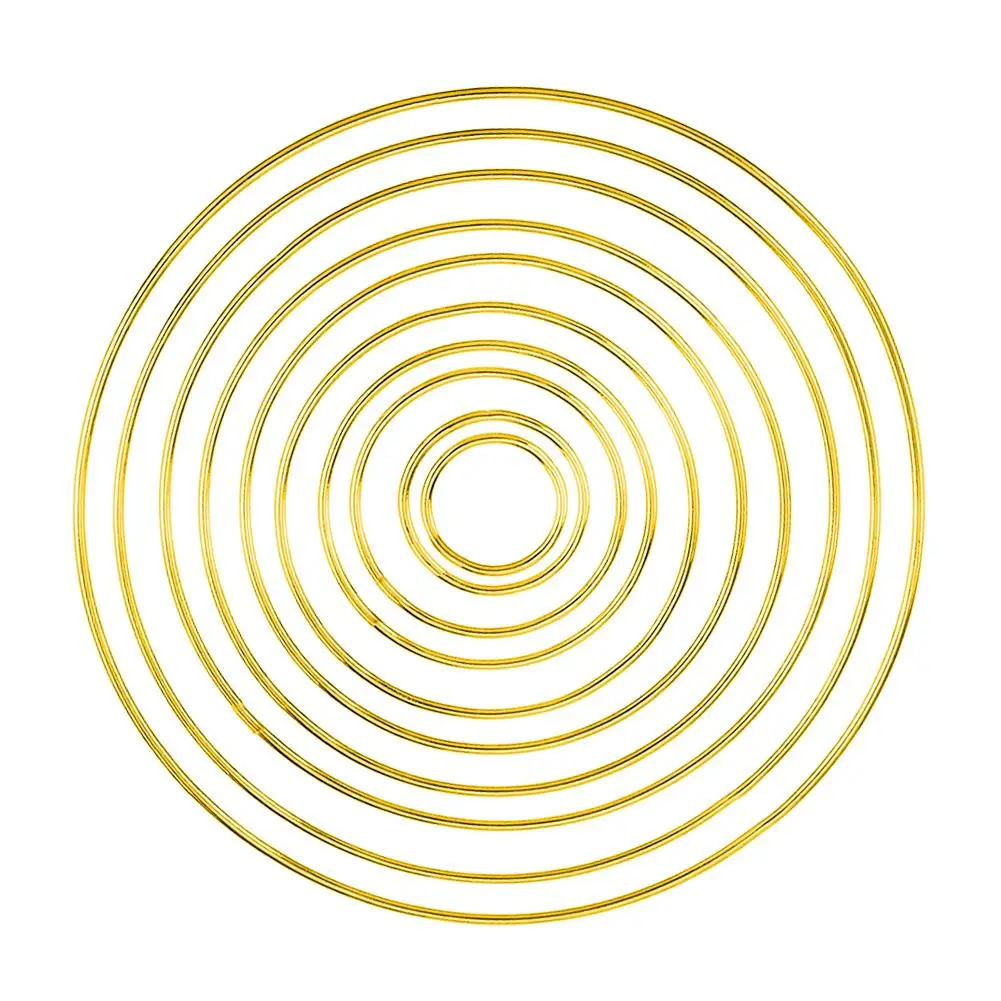 

10PCS DIY Dream Catcher Materials Handmade Clothing Accessories Wedding Accessories Plating Golden Hoop Ring All Kinds Of Sizes