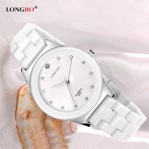 

LONGBO 2018 Ceramic Wrist Watch Women Watches Ladies Luxury Brand Famous Quartz Watch Female Clock Relogio Feminino Montre Femme