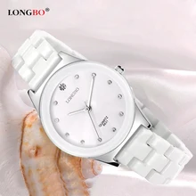 Longbo 2018 Керамика наручные часы Для женщин Часы дамы Элитный бренд известный Кварцевые часы Женские часы Relogio feminino Montre Femme