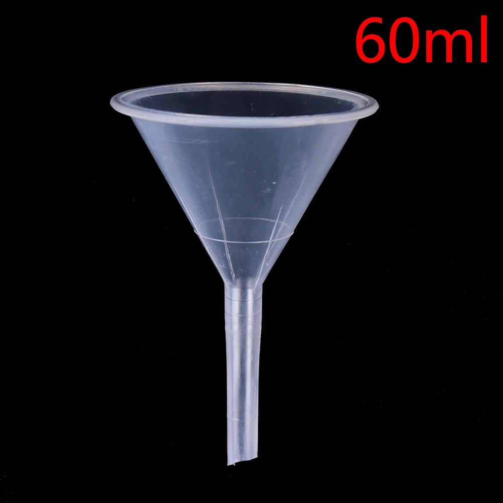 Plastic Filter Funnel 1/2" Mouth Dia Laboratory transfer perfume Mini clear 60ml