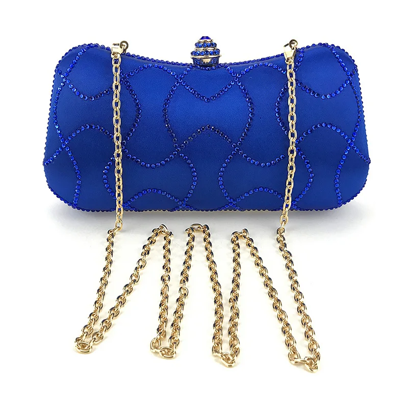 

2018 New and Fashionable Messenger Bag with Detacable Chain, Evening Clutch with Shining Diamonds, Great for Dating