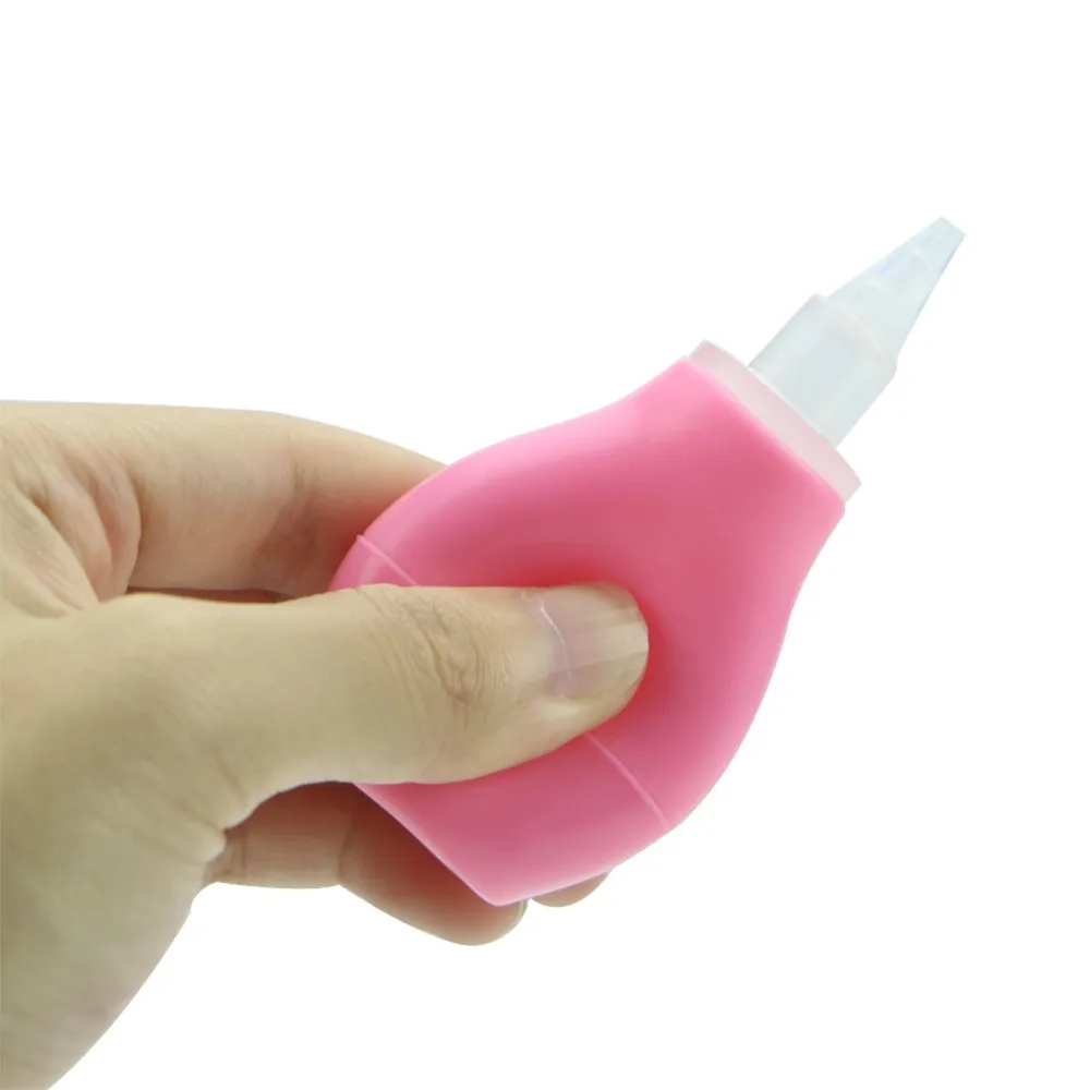 Для новорожденных детей Вакуумный аспиратор для всасывания слизи с мягким наконечником очиститель носа