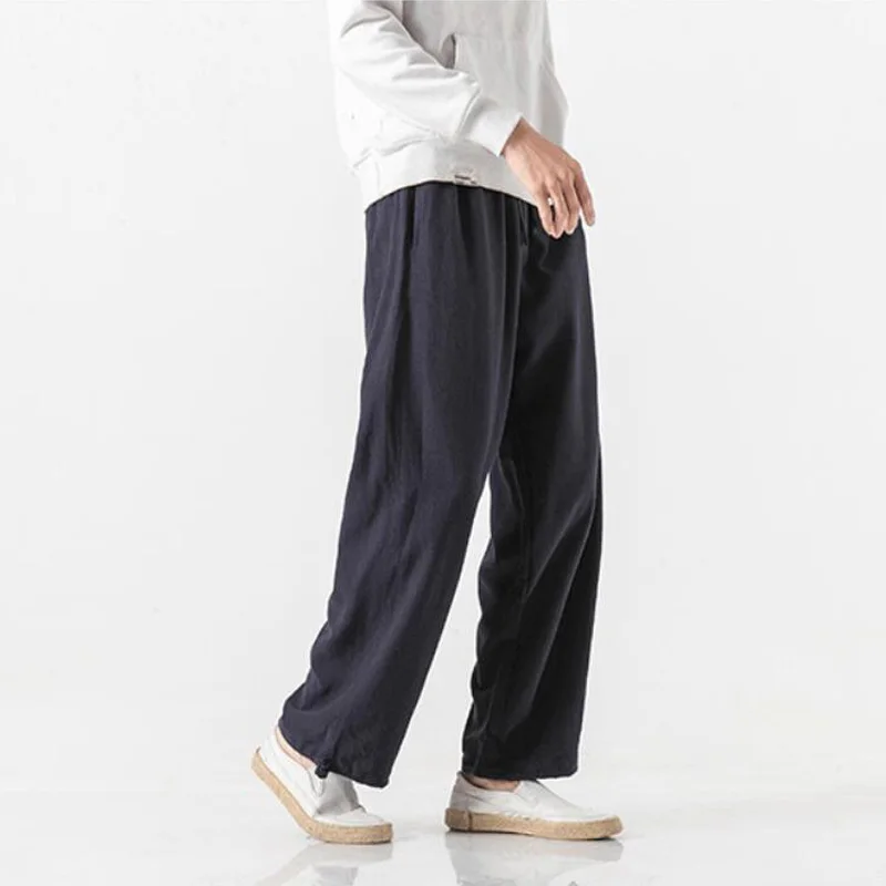 Солнечная система большого размера повседневные мужские брюки для пробежек прямые свободные широкие брюки карго карман хлопок комбинезон эластичная талия брюки