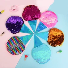 Для детей кошельки для монет принцессы милые сумки-мессенджеры для маленьких девочек, сумка на плечо с пайетками и печворком, прекрасные подарки Держатели