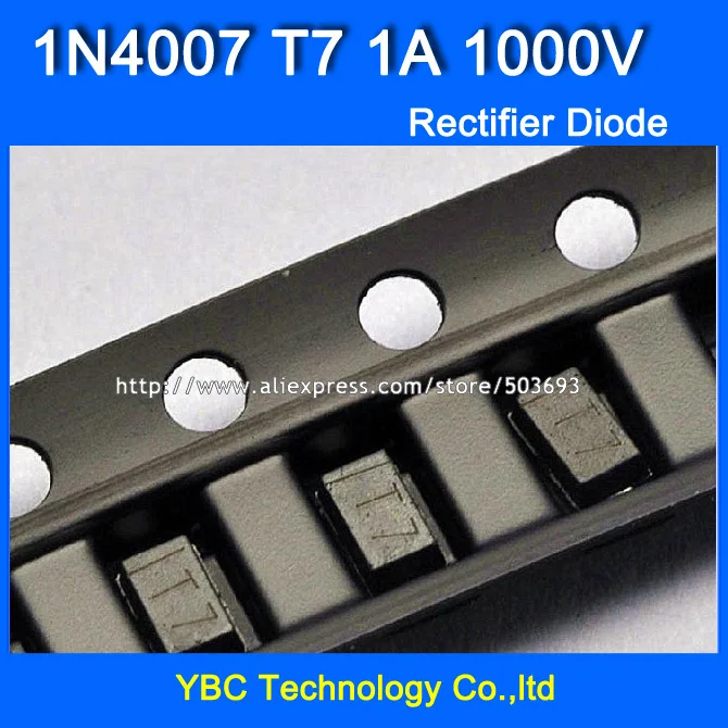 

1000pcs/lot 1N4007 T7 1A/1000V Fast Recovery Rectifier Diode