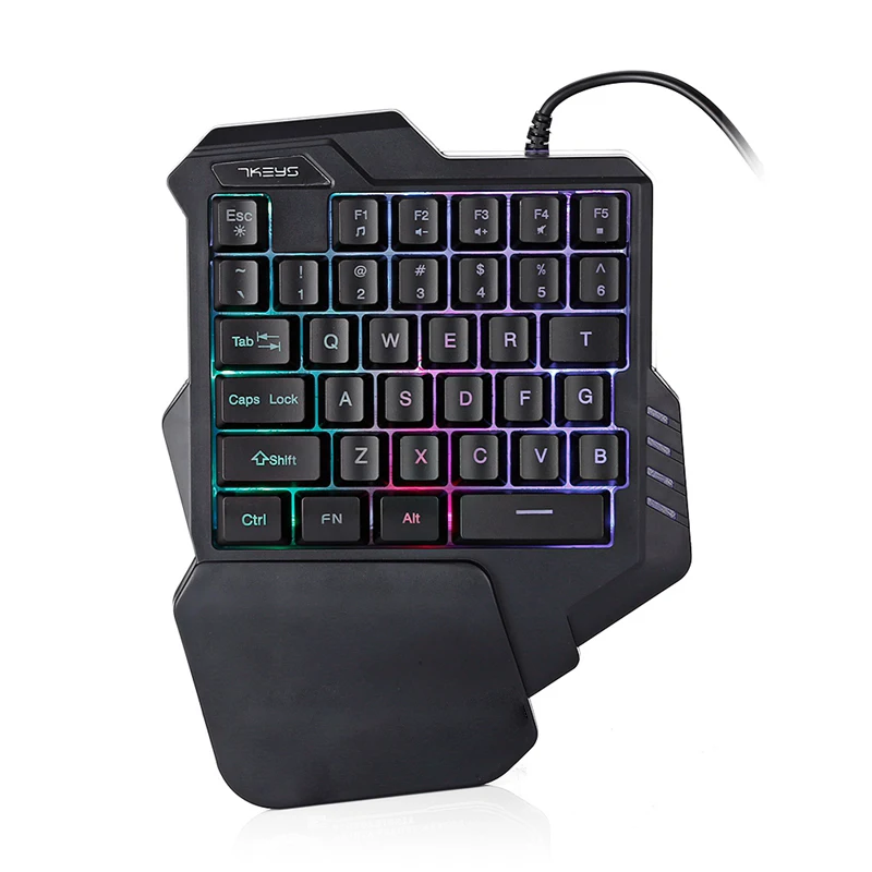 G30 1.6m Wired Gaming Keypad with LED Backlight 35 Keys One-handed Membrane Keyboard for LOL/PUBG/C