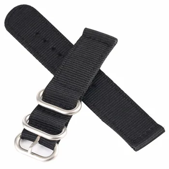 

20MM Watch Band Nylon 3 Rings Replacement Wrist Watchband Stainless Steel Buckle Durable Adjustable 20mm strap amazfit bip