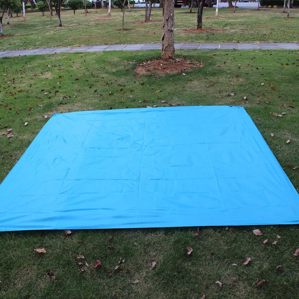 التخييم مظلة الظل مظلة شرفة 210 T أكسفورد القماش التخييم حصيرة الظل الشراع المأوى المحمولة السفر العملي