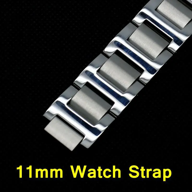 11mm Watch Strap for Women Watch Solid Stainless Steel Band Strap for