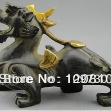 Бир 00171 Старый Китайский Бронзовый Пи Сю Статуя