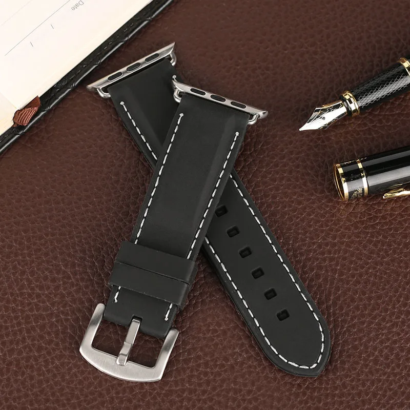 Sport Black Silicone Waterproof Bracelet WhiteRed Line Stitching Rubber Diving Watch Strap Band Ourdoor For  Watch Creative (15)