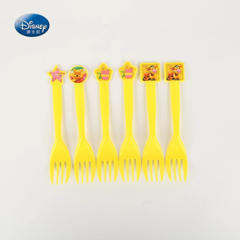 

6pcs Pooh Bear Forks Party Supplies Winnie the Pooh Fork Kids Birthday Party Decoration Carnival Party Decoration