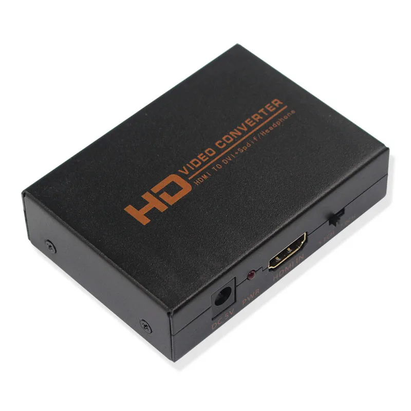 HDMI to DVI Converter Adapter with Optical output and 3.5mm Audio Jack For HDTV Projector PS4 TV BOX