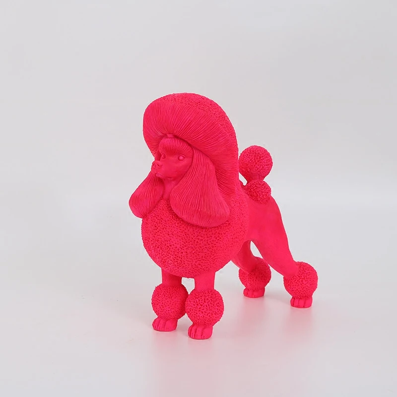 resin Poodle dog figurines vintage statue home decor crafts room decoration objects resin animal