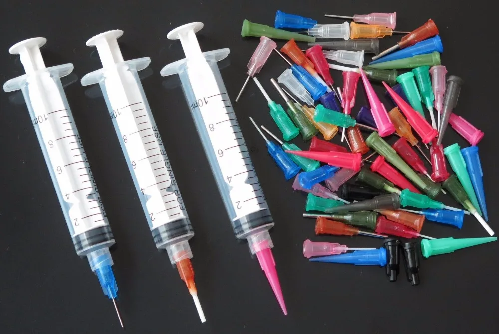 10CC 10ML Syringe Fluid Epoxy Cyanoacrylate Paint Adhesive Dispenser